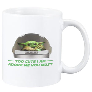 Baby Yoda The Mandalorian Ceramic White Coffee Mug Water Cup