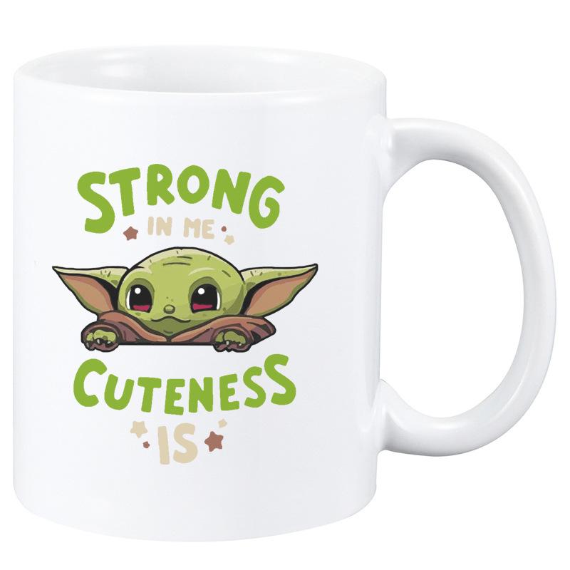 Baby Yoda The Mandalorian Ceramic White Coffee Mug Water Cup