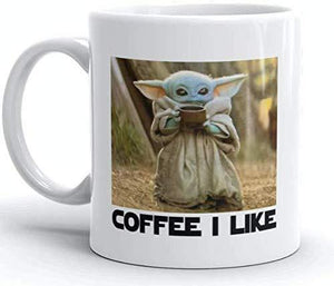 Baby Yoda The Mandalorian Ceramic White Coffee Mug Water Cup