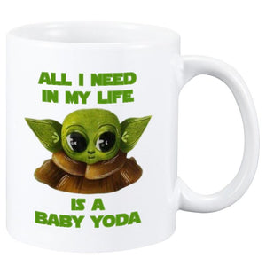 Baby Yoda The Mandalorian Ceramic White Coffee Mug Water Cup