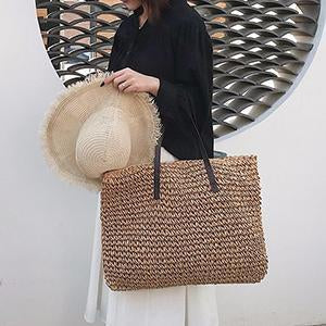 Straw Woven Tote Bag