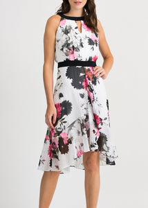 KEY HOLE FLOWER DRESS - JOSEPH RIBKOFF