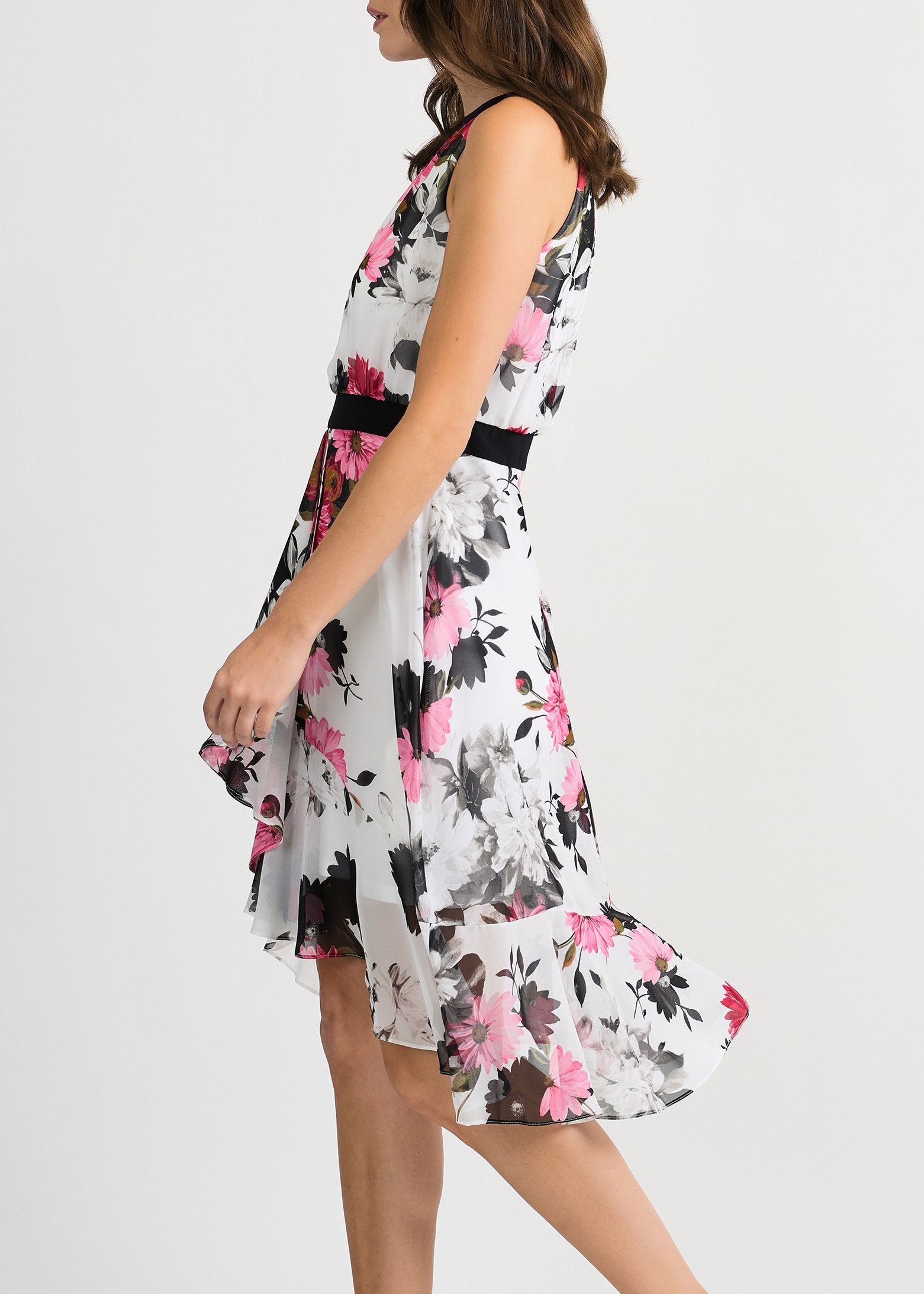 KEY HOLE FLOWER DRESS - JOSEPH RIBKOFF