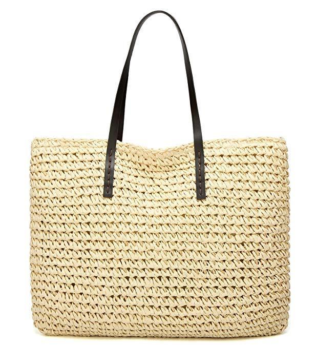 Straw Woven Tote Bag